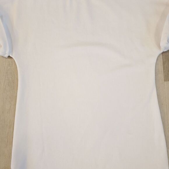 ASILIO NWOT White Short Sleeve Stretchy Mini Dress - Picture 7 of 7